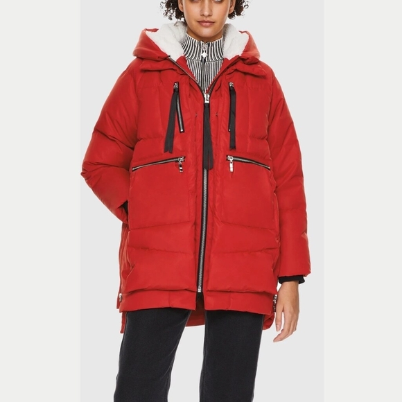 Orolay Down Jacket Red Puffer Size 3X Zipper Hoodie - Picture 8 of 12